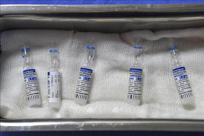 Vaccine phòng COVID-19 Sputnik V của Nga. Ảnh: AFP/ TTXVN