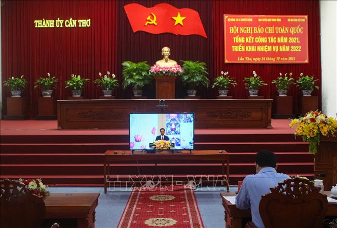 Quang cảnh hội nghị tại điểm cầu thành phố Cần Thơ. Ảnh: Thanh Liêm – TTXVN 