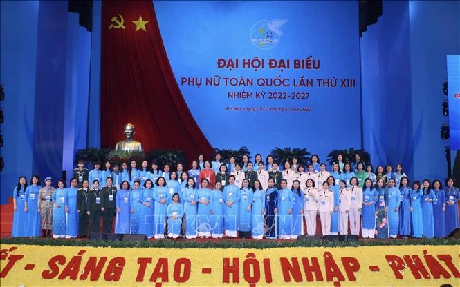 Các đại biểu dự đại hội phụ nữ 2022. Ảnh: Lâm Khánh-TTXVN 