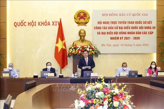 Chủ tịch Quốc hội Vương Đình Huệ phát biểu khai mạc hội nghị. Ảnh: Doãn Tấn – TTXVN