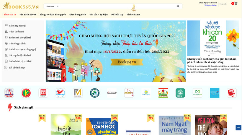 Hội sách trực tuyến Quốc gia lần đầu tiên được tổ chức tại địa chỉ https://book365.vn. 