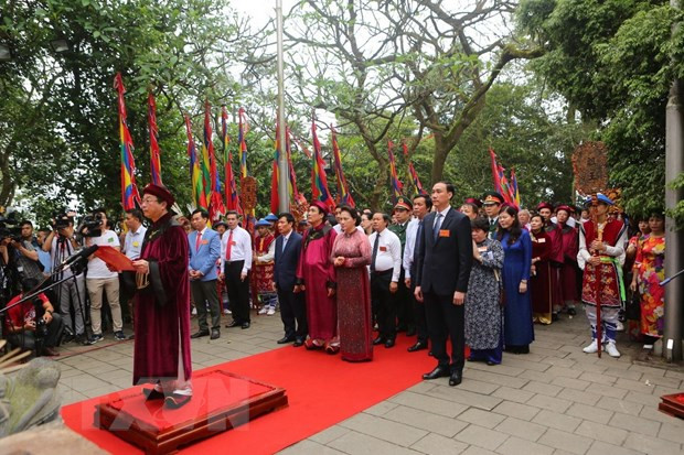 Lễ Giỗ Tổ Hùng Vương năm 2019. Ảnh: Thành Đạt - TTXVN 