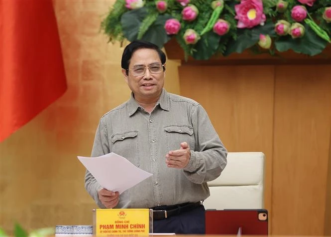 Thủ tướng Phạm Minh Chính, Trưởng Ban Chỉ đạo Quốc gia phòng, chống dịch COVID-19. Ảnh: Dương Giang-TTXVN 
