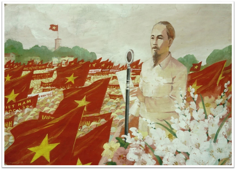 Bác Hồ đọc tuyên ngôn. Ảnh: vnfam.vn