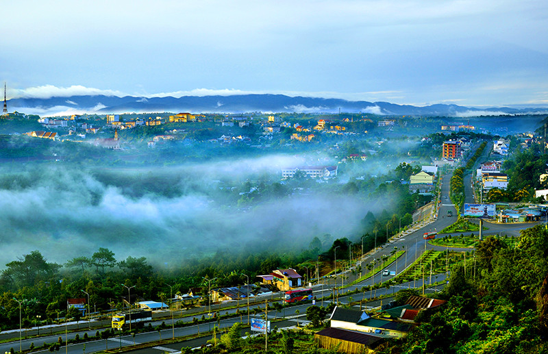 Thành phố Gia Nghĩa nhìn từ trên cao. Ảnh: daknong.gov.vn
