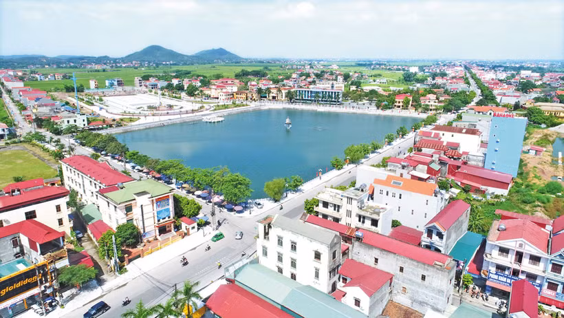 Một góc thị trấn Bích Động (Việt Yên) ở tỉnh Bắc Giang. Ảnh : baobacgiang.com.vn 
