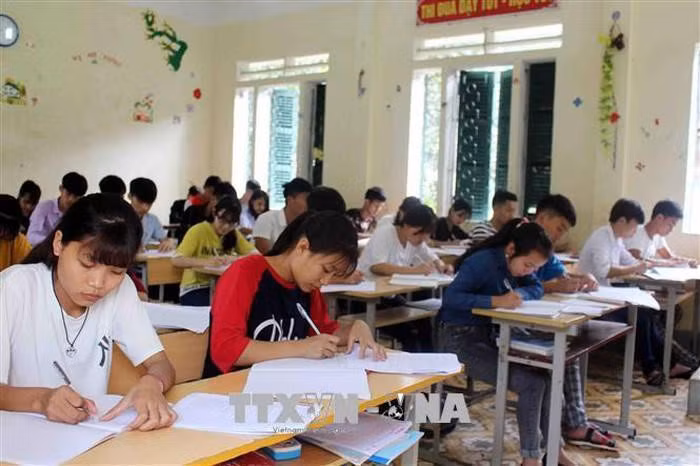 Kỳ thi tốt nghiệp Trung học Phổ thông 2020 sẽ tổ chức thi 5 bài thi. Ảnh: TTXVN phát