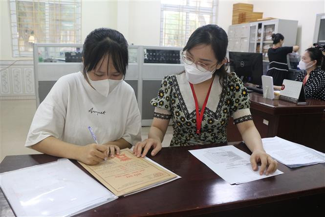 Để đảm bảo chất lương, Trường Đại học Y khoa Vinh tuyển sinh theo đúng quy định của Bộ, đảm bảo theo đúng quy định của ngưỡng đầu vào. Ảnh: Bích Huệ - TTXVN 