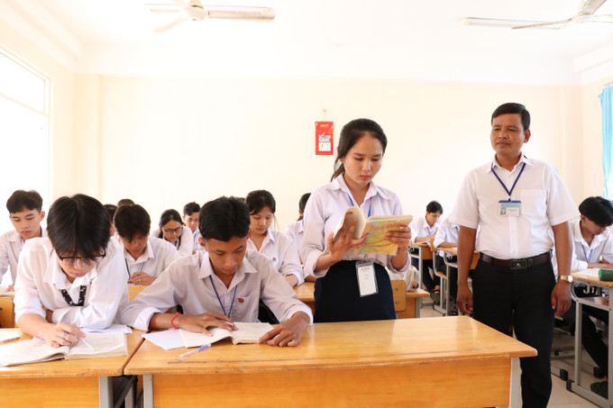 Giờ học của học sinh Trường Phổ thông Dân tộc nội trú Trung học Phổ thông tỉnh Trà Vinh. Ảnh tư liệu: Thanh Hòa/TTXVN tieng-viet-hoc-sinh-07062025.jpg