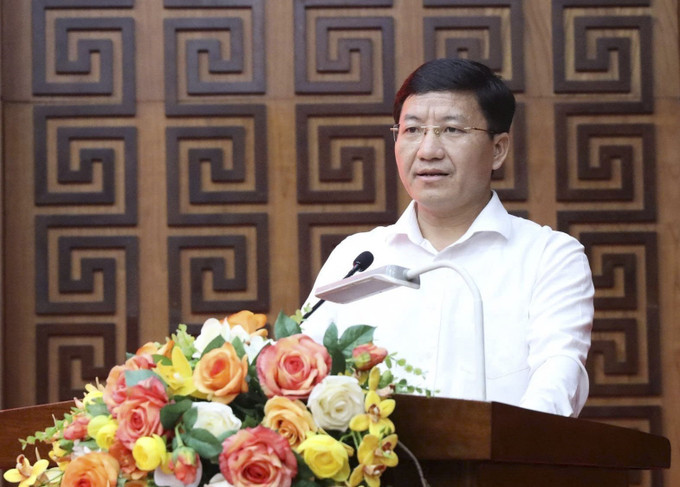 Chủ tịch Ủy ban MTTQ Việt Nam tỉnh Điện Biên Mùa A Vảng phát biểu tại Lễ tiếp nhận. Ảnh: TTXVN phát xoa-nha-tam-dien-bien-01082025-0.jpg