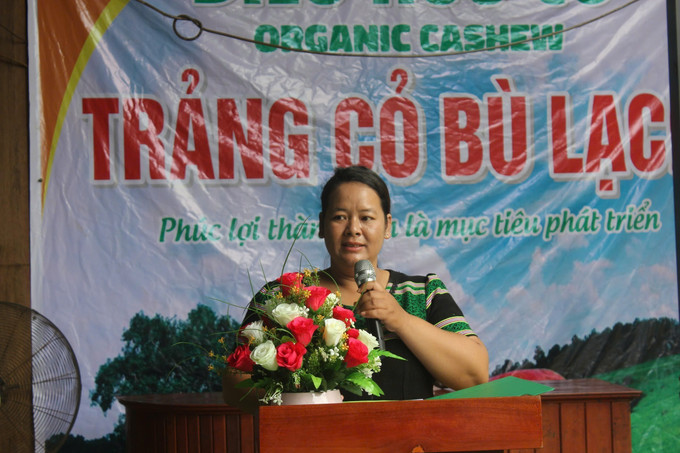 Bà Thị Khưi, Giám đốc Hợp tác xã Nông nghiệp điều hữu cơ Trảng cỏ Bù Lạch. nu-dan-toc-mnong-19102025-01.jpg