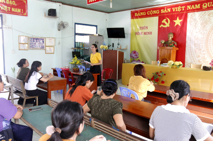 Một buổi sinh hoạt cộng đồng, tuyên truyền chính sách pháp luật của Tổ Phụ nữ tham gia đảm bảo an ninh trật tự tại xã Bắc Bình, tỉnh Lâm Đồng. phu-nu-cham-27082025-05.jpg