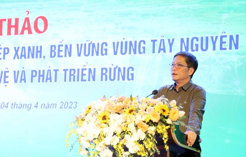 Ủy viên Bộ Chính trị, Trưởng Ban Kinh tế Trung ương Trần Tuấn Anh phát biểu khai mạc hội thảo. Ảnh: Hoài Thu – TTXVN