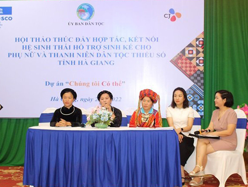 Các đại biểu chia sẻ tại hội thảo. Nguồn: baohagiang.vn