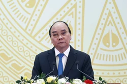 Chủ tịch nước Nguyễn Xuân Phúc phát biểu tại buổi lễ. Ảnh: Thống Nhất - TTXVN
