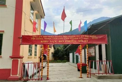 Khu vực bỏ phiếu số 1, xã Chế Cu Nha, huyện Mù Cang Chải trước ngày hội bầu cử. Ảnh: Tuấn Anh - TTXVN