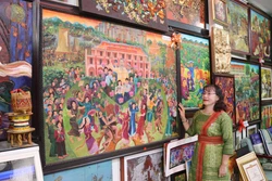 Chế Kim Trung - Nữ họa sĩ người Chăm với nhiều tác phẩm về Bác Hồ