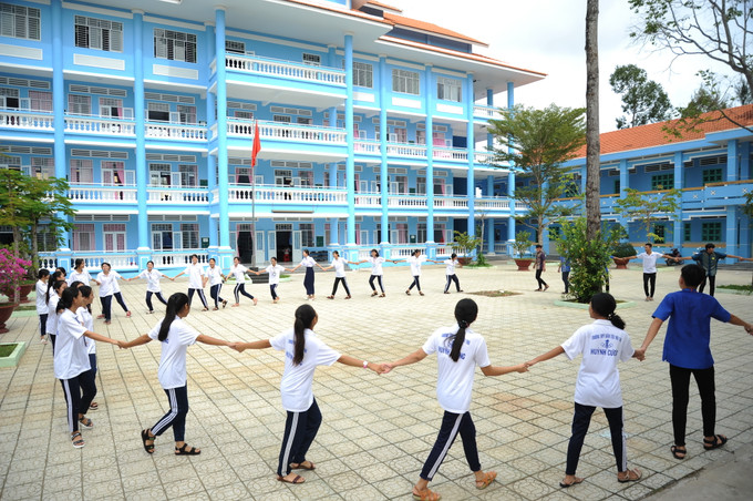 Trường THPT DTNT Huỳnh Cương có hơn 90% học sinh là con em đồng bào dân tộc Khmer đang theo học. Ảnh: An Hiếu Khuyến học ở Sóc Trăng ảnh 8