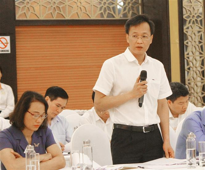 Đồng chí Nguyễn Hữu Nghĩa, Ủy viên Trung ương Đảng, Ủy viên Ban Chấp hành Đảng bộ Khối các cơ quan Trung ương, Bí thư Đảng ủy, Phó Trưởng Ban Kinh tế Trung ương phát biểu tại hội nghị. Ảnh: Tá Chuyên - TTXVN Tập trung chỉ đạo thực hiện kế hoạch triển khai "Năm tăng cường công tác quản lý đảng viên" ảnh 4