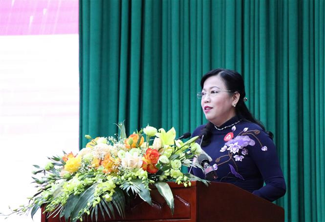 Bí thư Tỉnh ủy Thái Nguyên Nguyễn Thanh Hải phát biểu tại Lễ khai trương. Ảnh: Hoàng Nguyên - TTXVN Khai trương nền tảng công dân số Thái Nguyên ID ảnh 1