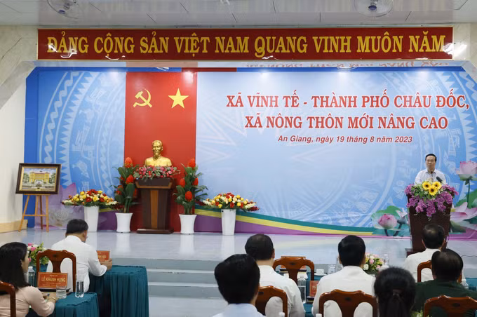 Chủ tịch nước Võ Văn Thưởng thăm xã nông thôn mới nâng cao tại thành phố Châu Đốc, An Giang ảnh 2