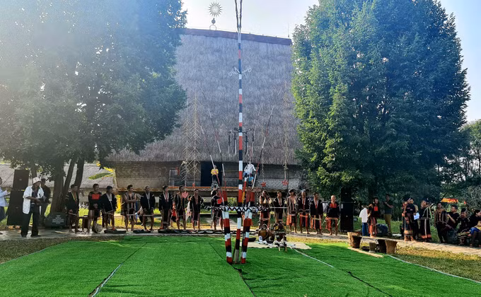 Tái hiện Lễ mừng lúa mới của đồng bào Gia Rai ảnh 1