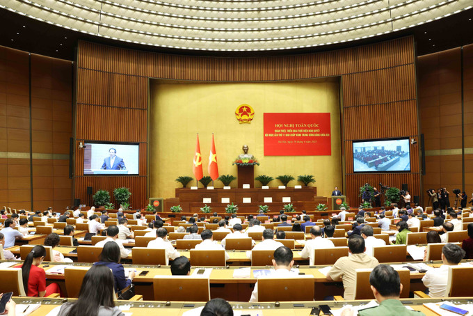 Toàn cảnh hội nghị. Ảnh: Phương Hoa - TTXVN potal-hoi-nghi-toan-quoc-quan-triet-trien-khai-thuc-hien-nghi-quyet-hoi-nghi-lan-thu-11-ban-chap-hanh-trung-uong-dang-lan-thu-11-7974914.jpg