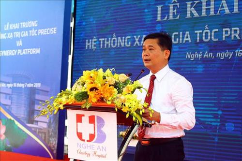 Chủ tịch UBND tỉnh Nghệ An Thái Thanh Quý phát biểu tại buổi lễ. Ảnh: Tá Chuyên – TTXVN Chủ tịch UBND tỉnh Nghệ An Thái Thanh Quý phát biểu tại buổi lễ. Ảnh: Tá Chuyên – TTXVN