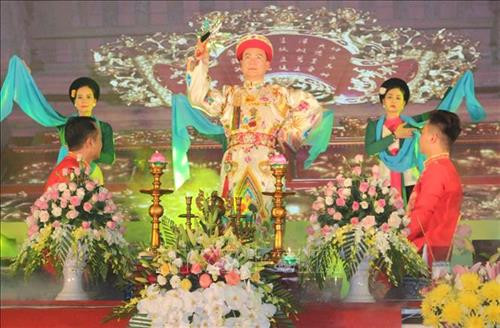 Một tiết mục biểu diễn tại liên hoan. Ảnh: Nguyễn Chinh – TTXVN