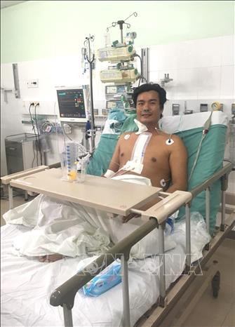 Bệnh nhân được ghép tạng tại Bệnh viện Trung ương Huế đã hồi phục sức khỏe. Ảnh: Mai Trang - TTXVN