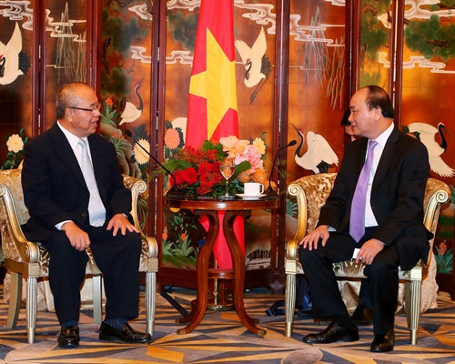 Thủ tướng Nguyễn Xuân Phúc tiếp ông Hung Kai Fai Andy, Chủ tịch Tập đoàn Germton. Ảnh: Thống Nhất-TTXVN