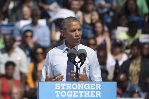 Tổng thống Mỹ Barack Obama phát biểu tại Philadelphia, Pennsylvania ngày 13/9. EPA/TTXVN