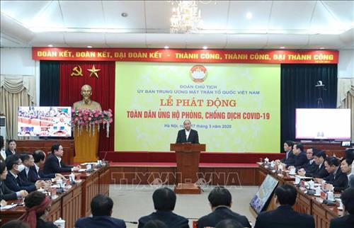 Thủ tướng Nguyễn Xuân Phúc phát biểu tại Lễ phát động toàn dân ủng hộ công tác phòng, chống dịch COVID 19. Ảnh: Thống Nhất – TTXVN Thủ tướng Nguyễn Xuân Phúc phát biểu tại Lễ phát động toàn dân ủng hộ công tác phòng, chống dịch COVID 19. Ảnh: Thống Nhất – TTXVN