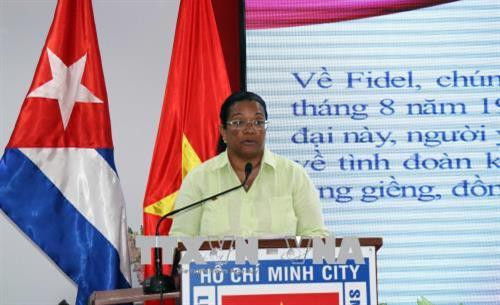 Bà Indira Lopez Arguelles, Tổng lãnh sự Cộng hòa Cu Ba tại Thành phố Hồ Chí Minh phát biểu tại buổi lễ. Ảnh: Xuân Khu-TTXVN Bà Indira Lopez Arguelles, Tổng lãnh sự Cộng hòa Cu Ba tại Thành phố Hồ Chí Minh phát biểu tại buổi lễ. Ảnh: Xuân Khu-TTXVN