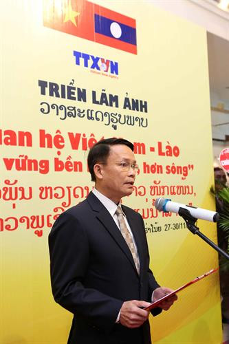 Đồng chí Nguyễn Đức Lợi, Ủy viên Trung ương Đảng, Tổng Giám đốc TTXVN phát biểu tại buổi lễ. Ảnh: Thành Đạt – TTXVN