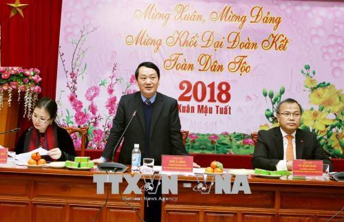 Phó Chủ tịch, Tổng Thư ký Uỷ ban Trung ương MTTQ Việt Nam Hầu A Lềnh phát biểu tại buổi tiếp. Ảnh: Nguyễn Dân - TTXVN. Phó Chủ tịch, Tổng Thư ký Uỷ ban Trung ương MTTQ Việt Nam Hầu A Lềnh phát biểu tại buổi tiếp. Ảnh: Nguyễn Dân - TTXVN.