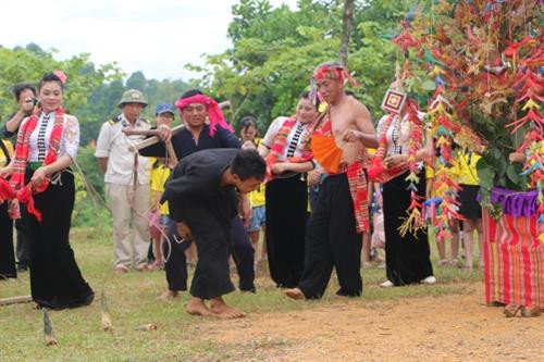 Tái hiện trò chơi tập trâu cày ruộng.
