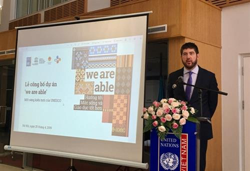 Ông Michael Croft, Trưởng đại diện UNESCO tại Việt Nam phát biểu tại lễ công bố dự án. Ảnh: dangcongsan.vn Ông Michael Croft, Trưởng đại diện UNESCO tại Việt Nam phát biểu tại lễ công bố dự án. Ảnh: dangcongsan.vn