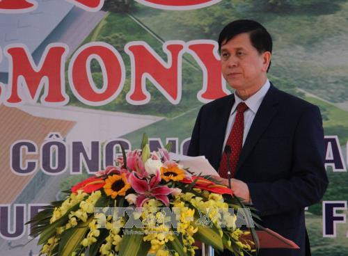 Chủ tịch UBND tỉnh Sơn La Cầm Ngọc Minh phát biểu tại Lễ khởi công. Ảnh: Nguyễn Chiến - TTXVN Chủ tịch UBND tỉnh Sơn La Cầm Ngọc Minh phát biểu tại Lễ khởi công. Ảnh: Nguyễn Chiến - TTXVN