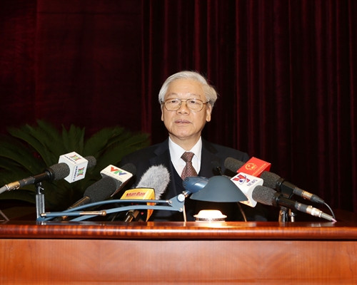 Tổng Bí thư Nguyễn Phú Trọng phát biểu chỉ đạo Hội nghị. Ảnh: Trí Dũng-TTXVN