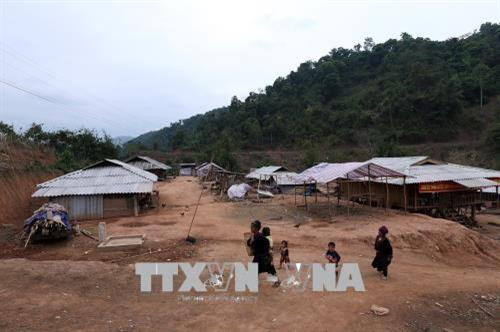 Một góc bản tái định cư tại xã Mường Nhé. Ảnh: Phan Tuấn Anh - TTXVN