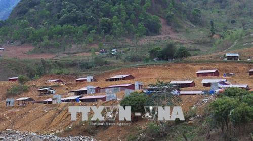 Nhà lắp ghép ở một điểm tái định cư sau lũ của người dân xã Nặm Păm, huyện Mường La. Ảnh: Hữu Quyết – TTXVN Nhà lắp ghép ở một điểm tái định cư sau lũ của người dân xã Nặm Păm, huyện Mường La. Ảnh: Hữu Quyết – TTXVN