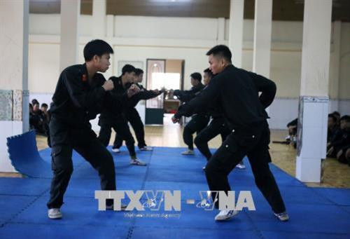 Chiến sỹ Tiểu đoàn 2 tập luyện võ thuật. Ảnh: Thành Chung – TTXVN Chiến sỹ Tiểu đoàn 2 tập luyện võ thuật. Ảnh: Thành Chung – TTXVN