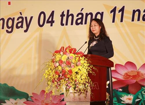 Đồng chí Lâm Thị Phương Thanh - Ủy viên Trung ương Đảng, Bí thư Tỉnh ủy Lạng Sơn đọc diễn văn kỷ niệm. Ảnh: Quang Duy – TTXVN Đồng chí Lâm Thị Phương Thanh - Ủy viên Trung ương Đảng, Bí thư Tỉnh ủy Lạng Sơn đọc diễn văn kỷ niệm. Ảnh: Quang Duy – TTXVN