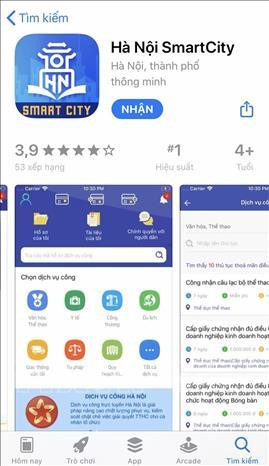 Giao diện phần mềm Hà Nội Smart City trên điện thoại thông minh. Ảnh: Minh Quyết - TTXVN Giao diện phần mềm Hà Nội Smart City trên điện thoại thông minh. Ảnh: Minh Quyết - TTXVN