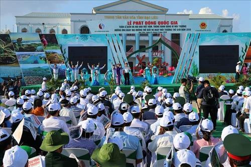 Quang cảnh lễ phát động. Ảnh: Huỳnh Sử - TTXVN