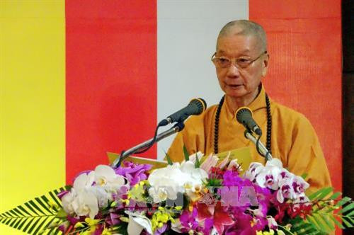 Trưởng lão Hòa thượng Thích Trí Quảng, Trưởng Ban trị sự Giáo hội Phật giáo Việt Nam thành phố Hồ Chí Minh nhiệm kỳ VIII, Trưởng Ban tổ chức đại hội, tuyên đọc diễn văn khai mạc Đại hội. Ảnh: Thế Anh-TTXVN Trưởng lão Hòa thượng Thích Trí Quảng, Trưởng Ban trị sự Giáo hội Phật giáo Việt Nam thành phố Hồ Chí Minh nhiệm kỳ VIII, Trưởng Ban tổ chức đại hội, tuyên đọc diễn văn khai mạc Đại hội. Ảnh: Thế Anh-TTXVN