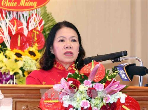 Chủ tịch Trung ương Hội Chữ thập đỏ Việt Nam, bà Nguyễn Thị Xuân Thu báo cáo những thành tích đã đạt được những năm qua của Hội Chữ thập đỏ Việt Nam. Ảnh: Quý Trung – TTXVN Chủ tịch Trung ương Hội Chữ thập đỏ Việt Nam, bà Nguyễn Thị Xuân Thu báo cáo những thành tích đã đạt được những năm qua của Hội Chữ thập đỏ Việt Nam. Ảnh: Quý Trung – TTXVN