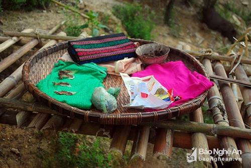 Những lễ vật dâng thần linh trong ngày cúng rẫy. Ảnh: Hữu Vi Những lễ vật dâng thần linh trong ngày cúng rẫy. Ảnh: Hữu Vi