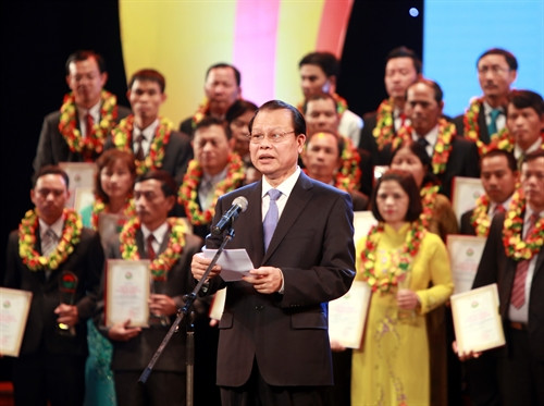 :Phó Thủ tướng Chính phủ Vũ Văn Ninh phát biểu tại Lễ trao giải. Ảnh: Trọng Đạt- TTXVN